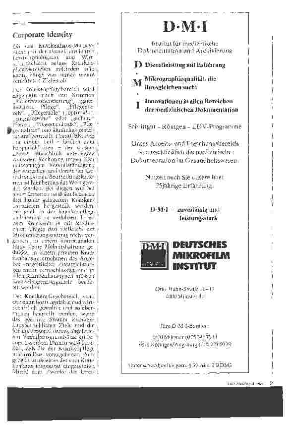 Vorschauseite 4: Leistungsfähigkeit und Wirtschaftlichkeit in der Krankenpflege Teil der Selbstdarstellung des Krankenhauses nach innen und außen