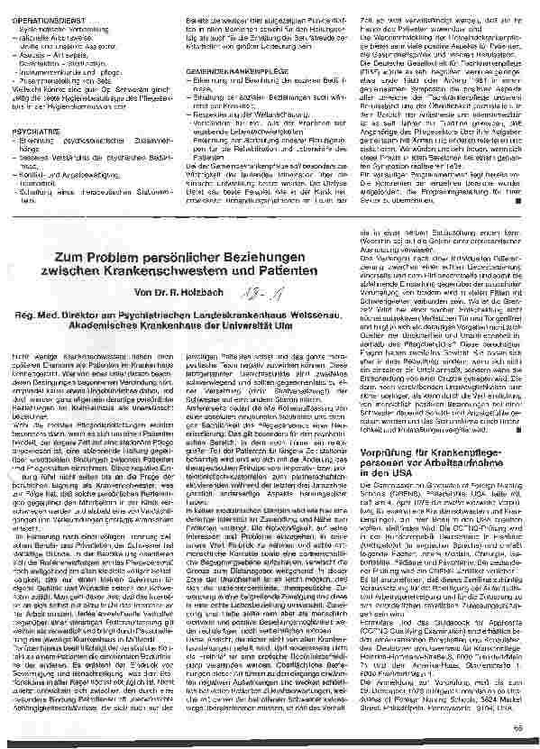 Vorschauseite 2: Gemeinsame Ziele aller Bereiche der Fachpflege 1. Vorsitzende der Deutschen Gesellschaft für Fachkrankenpflege