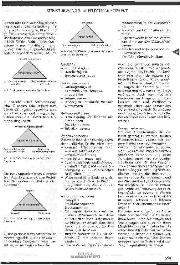 Vorschauseite 4: Strukturwandel im Pflegemanagement Welche Aufgaben kommen dabei auf die Fachhochschulen zu?
