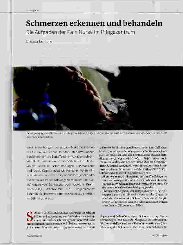 Vorschauseite 1: Schmerzen erkennen und behandeln