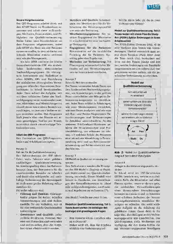 Vorschauseite 3: Aufbau einer Qualitätskultur als Mittelpunkt unserer Arbeit