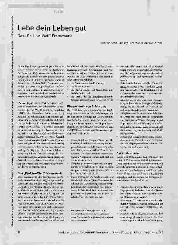 Vorschauseite 1: Lebe dein Leben gut