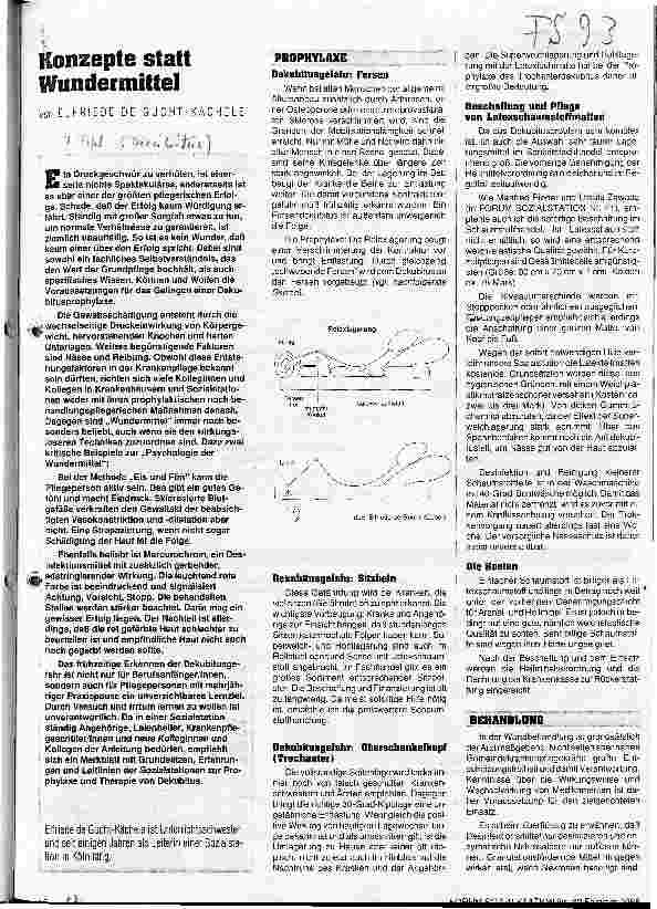 Vorschauseite 1: Konzepte statt Wundermittel (Dekubitus)