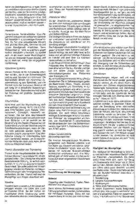 Vorschauseite 2: Stationshandbuch Klinische Krankenpflege 7. Folge: Mundpflege