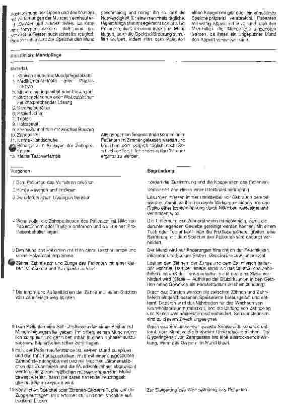 Vorschauseite 3: Stationshandbuch Klinische Krankenpflege 7. Folge: Mundpflege