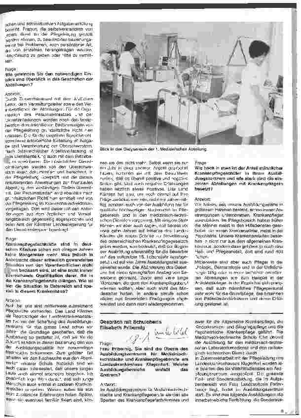 Vorschauseite 1: Das Allgemeine österreichische Landeskrankenhaus in Klagenfurt/Kärnten und sein Ausbildungszentrum - Interview mit E. Pribernig