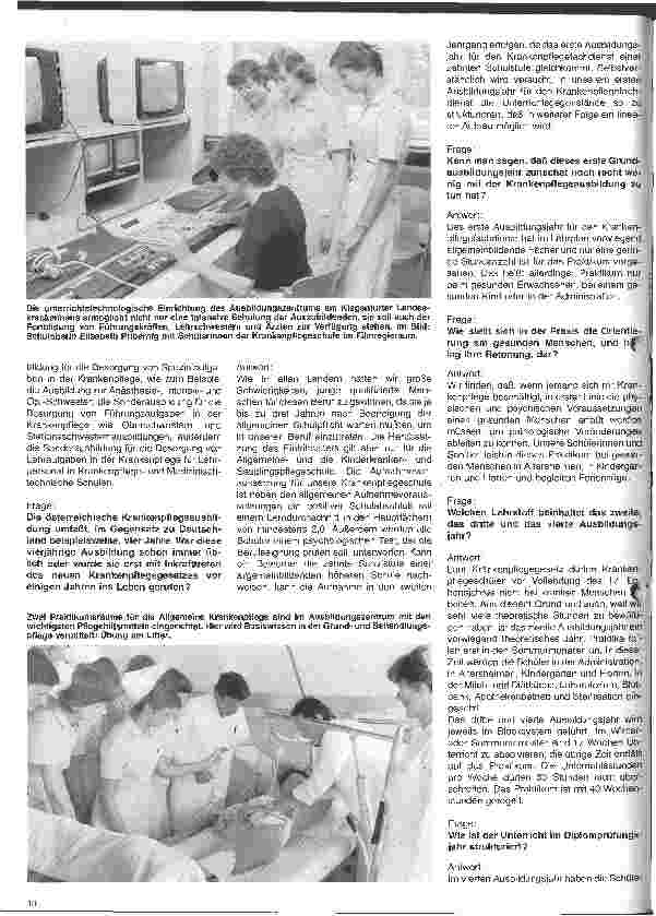 Vorschauseite 2: Das Allgemeine österreichische Landeskrankenhaus in Klagenfurt/Kärnten und sein Ausbildungszentrum - Interview mit E. Pribernig