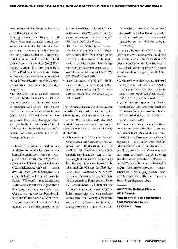 Vorschauseite 3: Sind Gesundheitsfonds und Morbi-RSA siamesische Zwillinge?