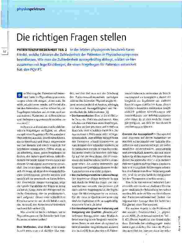 Vorschauseite 1: Die richtigen Fragen stellen