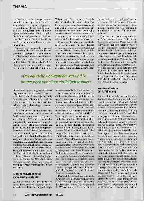 Vorschauseite 2: Arbeitsmarktentwicklung alles gut?
