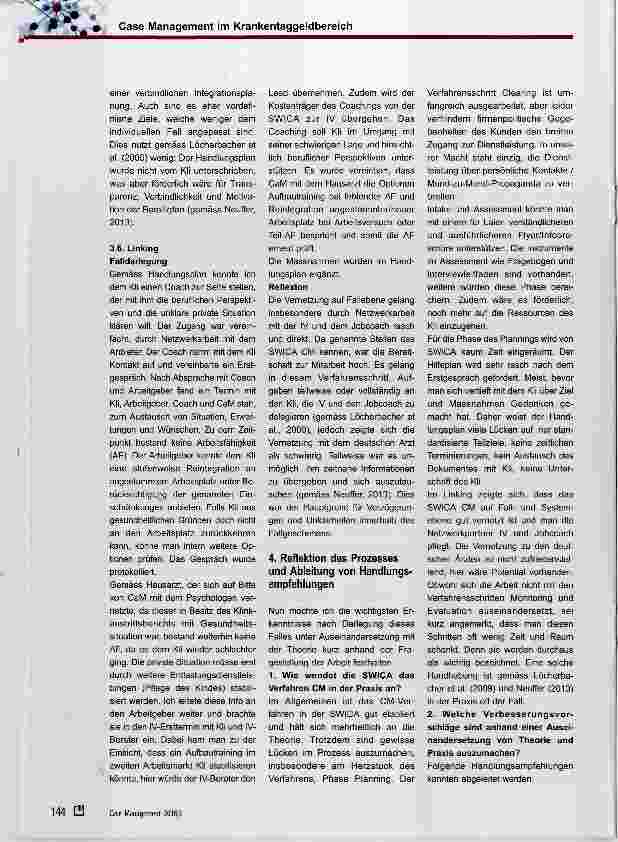 Vorschauseite 4: Case Management im Krankentaggeldbereich
