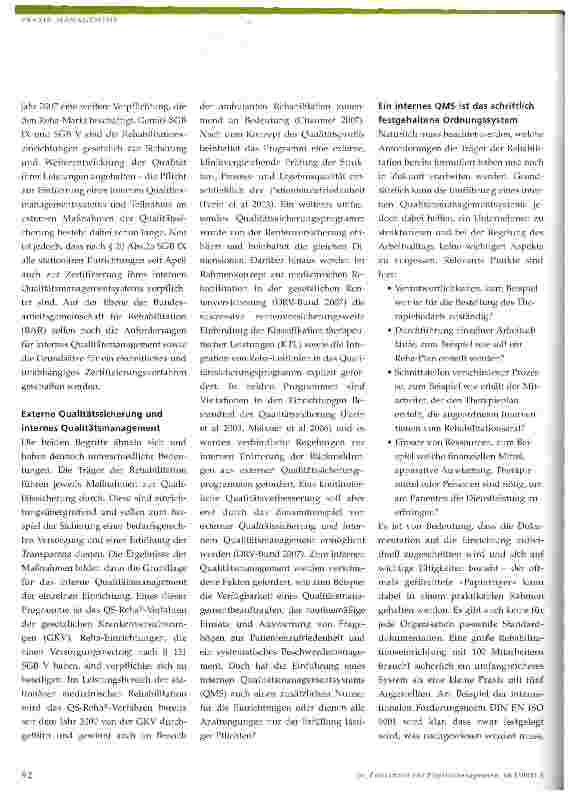 Vorschauseite 2: Qualitätsmanagement in der medizinischen Rehabilitation