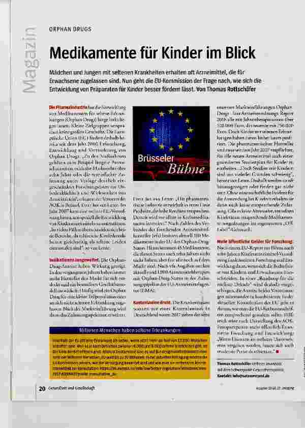 Vorschauseite 1: Medikamente für Kinder im Blick