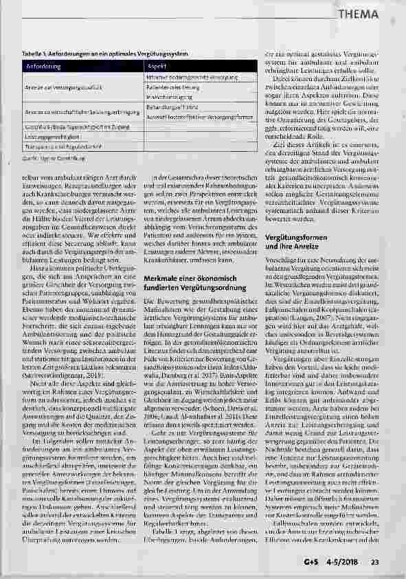 Vorschauseite 2: Ökonomische Fundierung des Vergütungssystems oder „Ökonomisierung“ der Medizin
