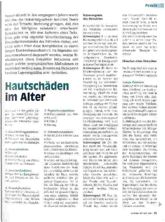 Vorschauseite 1: Hautschäden im Alter