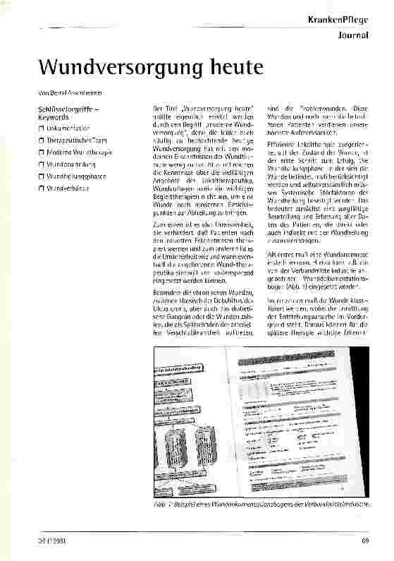 Vorschauseite 1: Wundversorgung heute