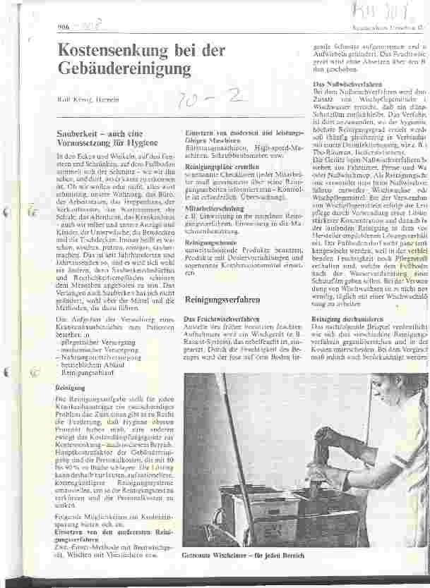 Vorschauseite 1: Kostensenkung bei der Gebäudereinigung
