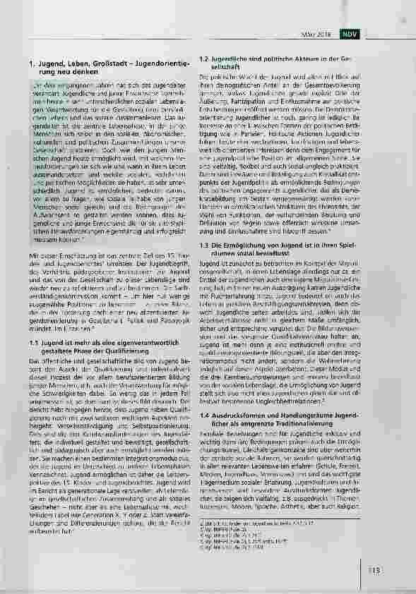 Vorschauseite 2: In der Großstadt Jugend ermöglichen Stadtteile als junge Bildungsund Beteiligungsräume