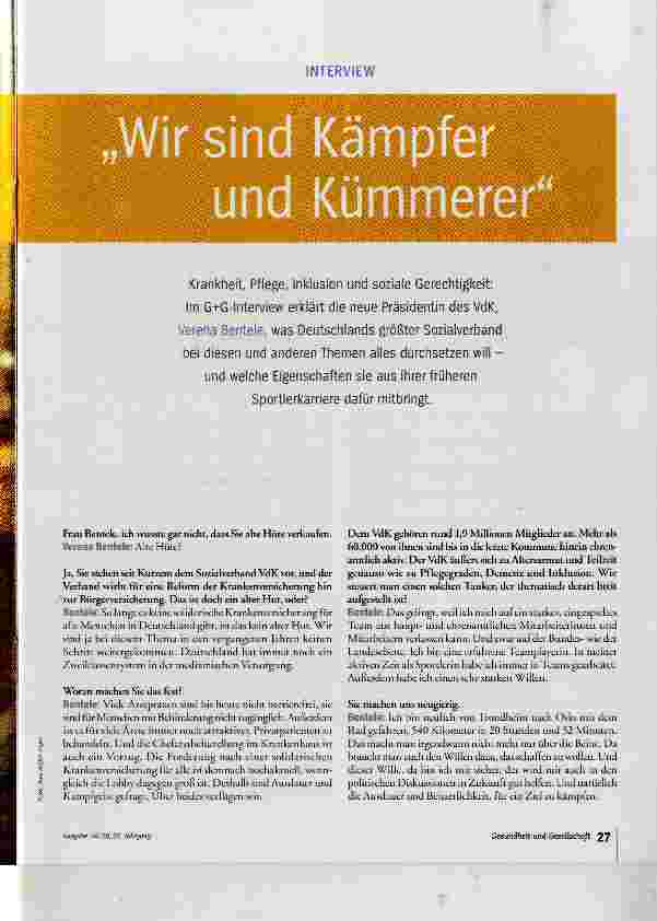 Vorschauseite 2: Wir sind Kämpfer und Kümmerer