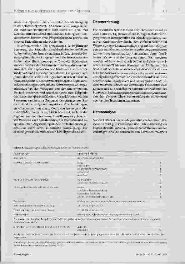 Vorschauseite 3: Angst während der chronisch kritischen Erkrankung auf der Intensivstation eine interpretierende phänomenologische Studie