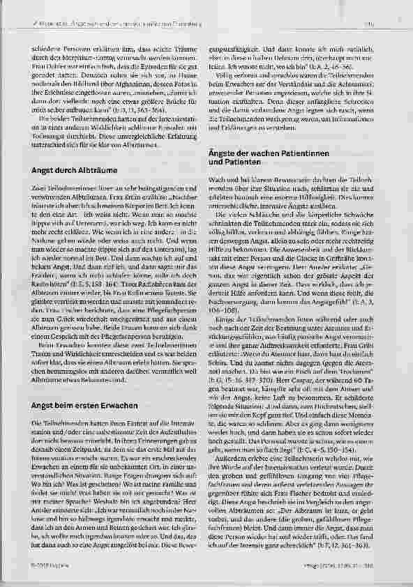 Vorschauseite 5: Angst während der chronisch kritischen Erkrankung auf der Intensivstation eine interpretierende phänomenologische Studie