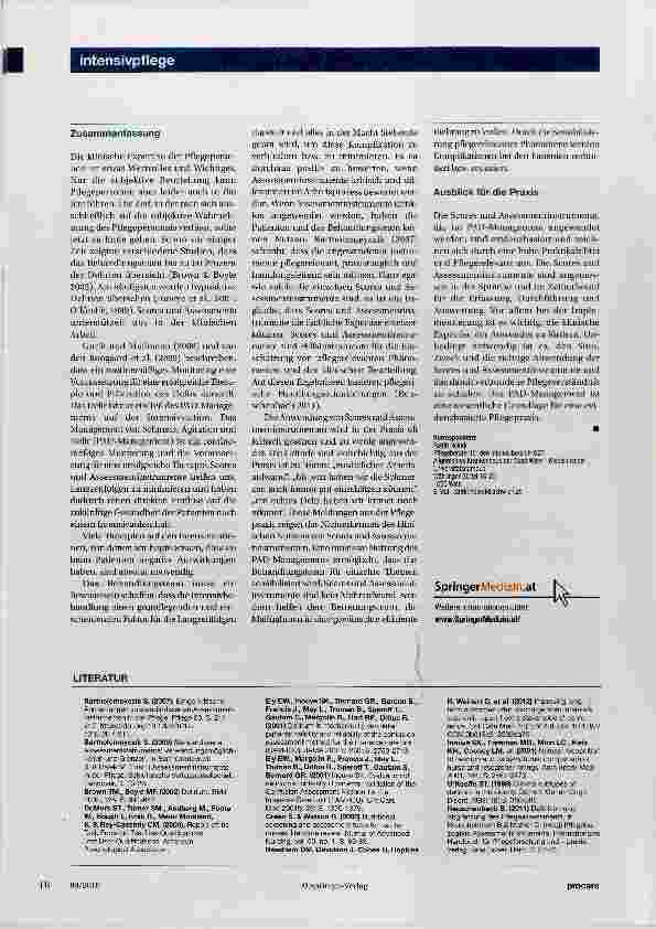 Vorschauseite 5: Schmerz, Agitation und Delir