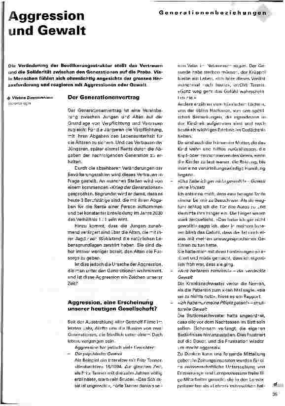 Vorschauseite 1: Aggression und Gewalt