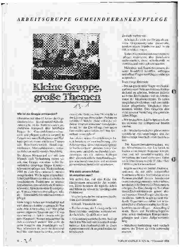 Vorschauseite 1: Kleine Gruppe, große Themen