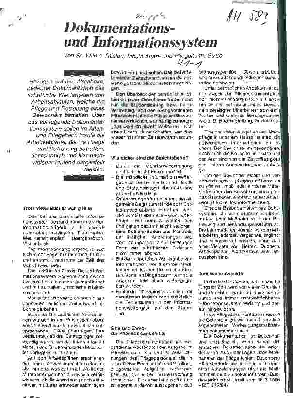 Vorschauseite 1: Dokumentationsund Informationssystem