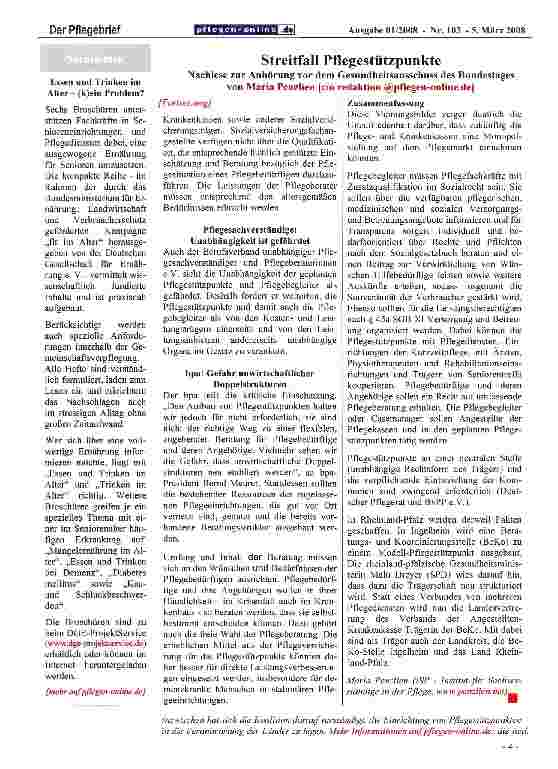 Vorschauseite 3: Streitfall Pflegestützpunkte