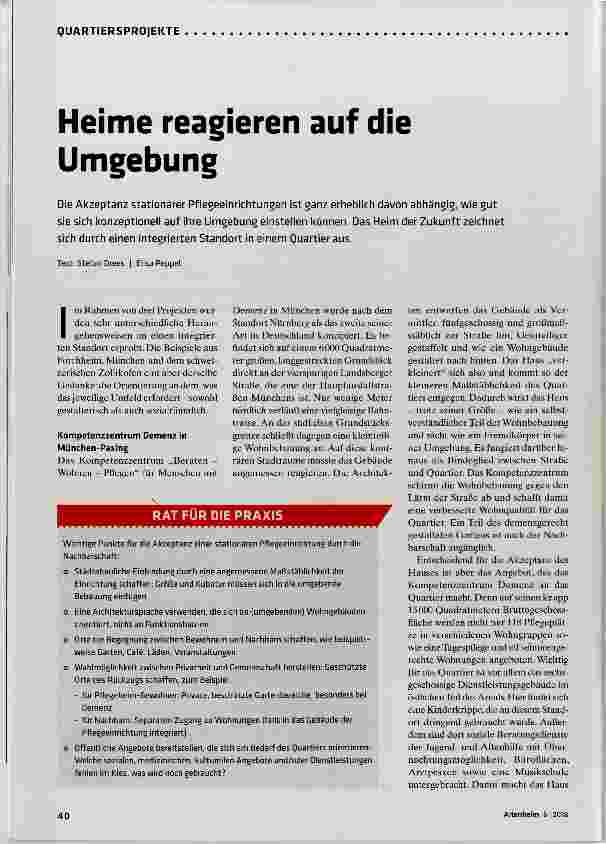 Vorschauseite 1: Heime reagieren auf die Umgebung