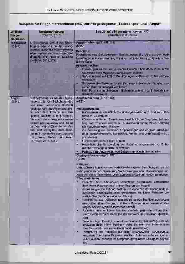 Vorschauseite 5: Lernaufgaben mit Kommentaren zum Themenbereich „Pflege im Rahmen präventiver, kurativer, rehabilitativer und sozialpflegerischer Maßnahmen“