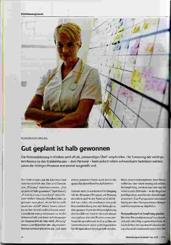 Vorschauseite 1: Gut geplant ist halb gewonnen