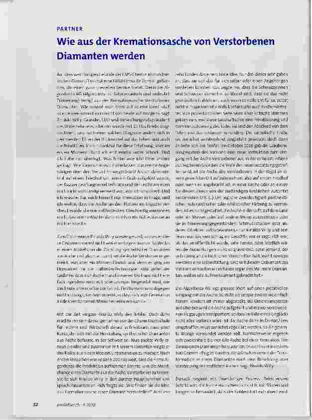 Vorschauseite 1: Wie aus der Kremationsasche von Verstorbenen Diamanten werden