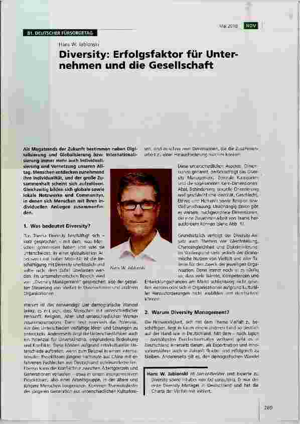 Vorschauseite 1: Diversity: Erfolgsfaktor für Unternehmen und die Gesellschaft