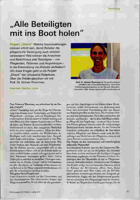 Vorschauseite 2: Alle Beteiligten mit ins Boot holen