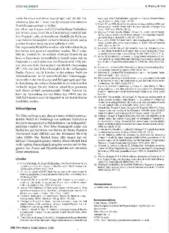 Vorschauseite 6: Vorhersage der funktioneilen Erholung bei Patienten nach Schlaganfall