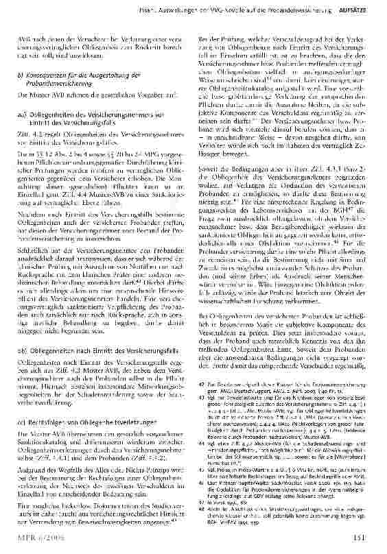Vorschauseite 5: Auswirkungen der WG-Novelle auf die Probandenversicherung
