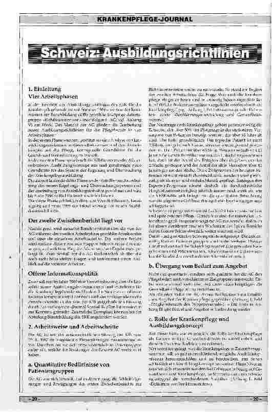 Vorschauseite 1: Schweiz: Ausbildungsrichtlinien