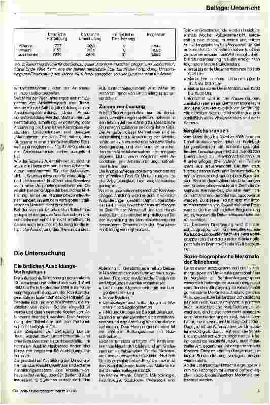 Vorschauseite 4: Zur Problematik der erwachsenengerechten Umschulung in der Krankenpflege Dargestellt am Beispiel der Krankenpflegeschule Eutin