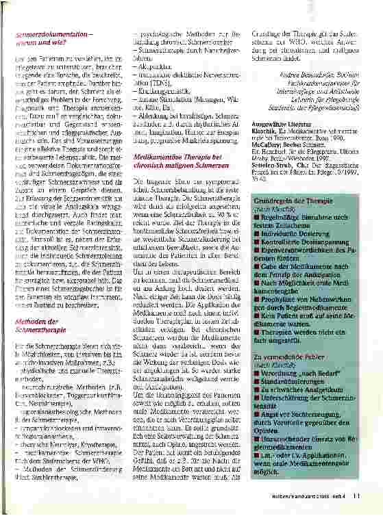Vorschauseite 2: Ambulante Betreuung von Schmerzpatienten