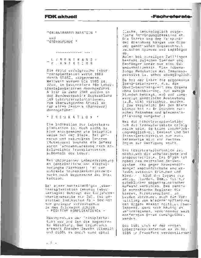 Vorschauseite 1: Lebertansplantation