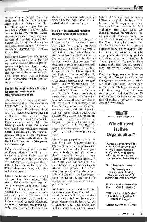 Vorschauseite 2: Das Nebenund Durcheinander von leistungsgerechtem Budget, Budgetobergrenze und LKA
