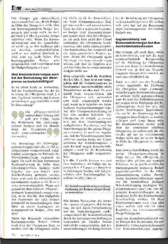 Vorschauseite 3: Das Nebenund Durcheinander von leistungsgerechtem Budget, Budgetobergrenze und LKA