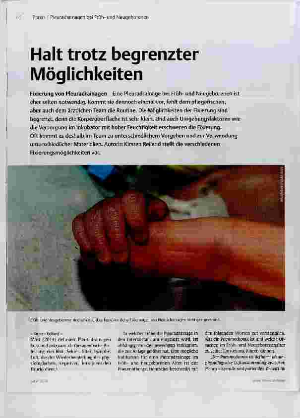 Vorschauseite 1: Halt trotz begrenzter Möglichkeiten