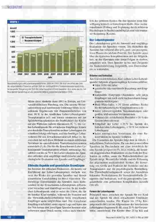 Vorschauseite 2: Chancen und Risiken der Leber-Lebendspende-Transplantation