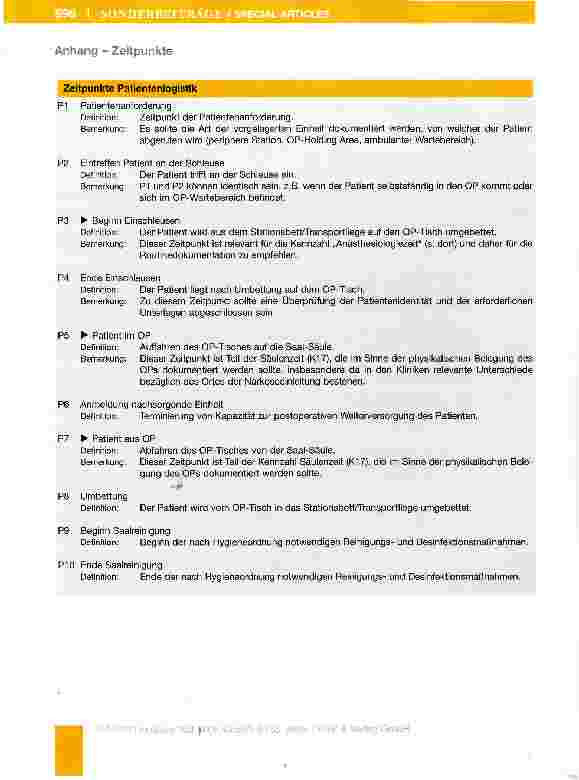 Vorschauseite 4: Glossar perioperativer Prozesszeiten und Kennzahlen