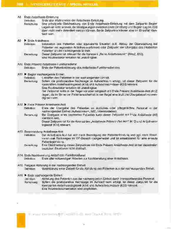 Vorschauseite 6: Glossar perioperativer Prozesszeiten und Kennzahlen