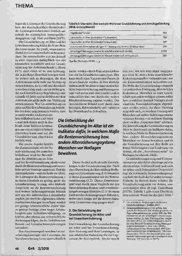 Vorschauseite 2: Die Grundsicherung im Alter im Zusammenspiel mit der Rentenversicherung