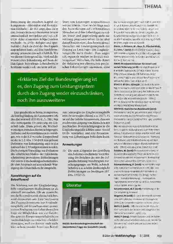 Vorschauseite 3: Die Neuregelung des Zugangs zu Leistungen der Eingliederungshilfe im Bundesteilhabegesetz